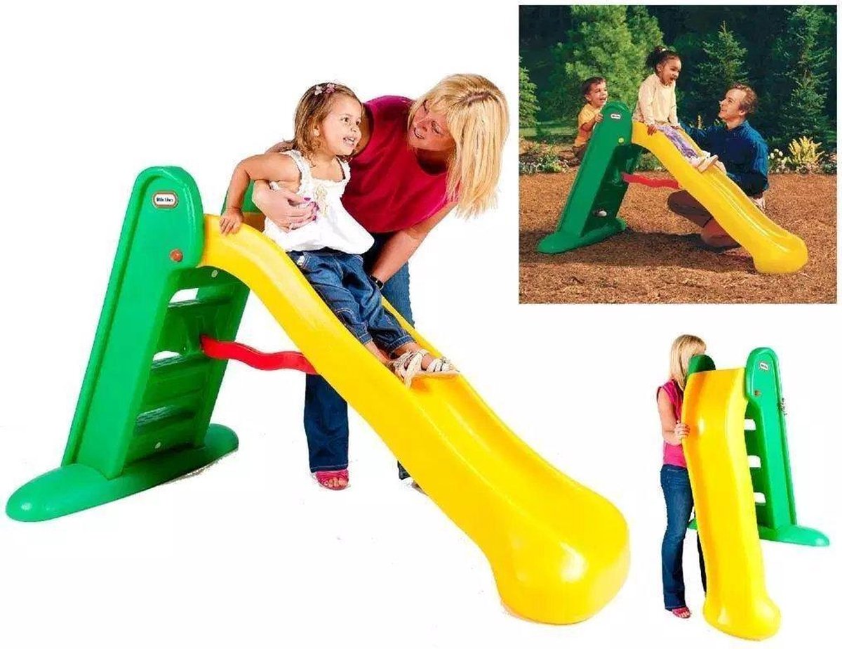 Toboggan Little Tikes grand toboggan - tout-petit - pour l'extérieur - vert jaune