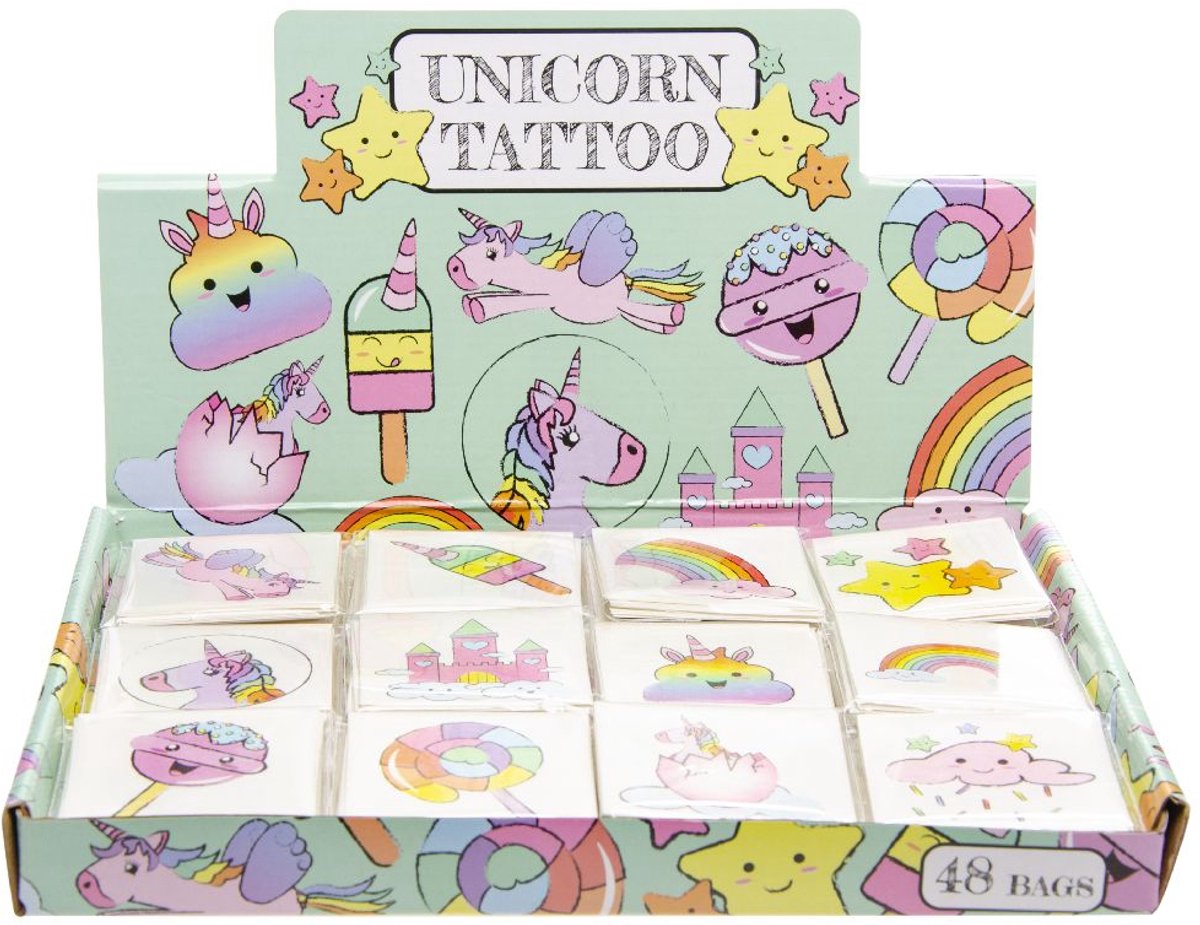 Duckiez tatouages ​​licorne, 12 pcs.