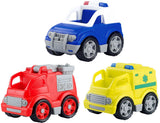 Véhicules de service d'urgence biosourcés Playgo - 3 pcs.