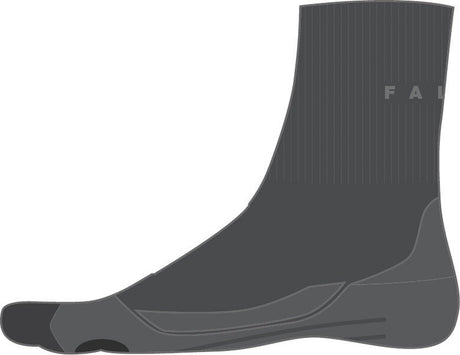 Falke tk2 chaussettes de marche courtes anti-ampoules en laine épaisse matière fonctionnelle femme gris - taille 37-38