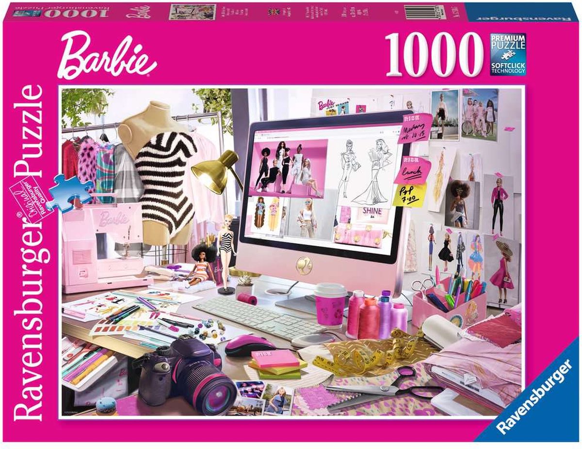 Ravensburger puzzle barbie, icône de la mode - puzzle - 1000 pièces