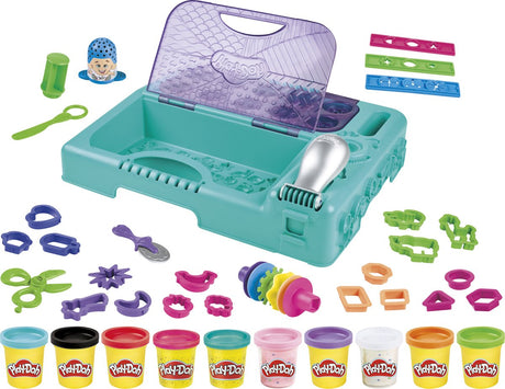 Play-doh play-do, studio créatif avec plus de 30 outils et 10 pots de pâte à modeler - les classiques