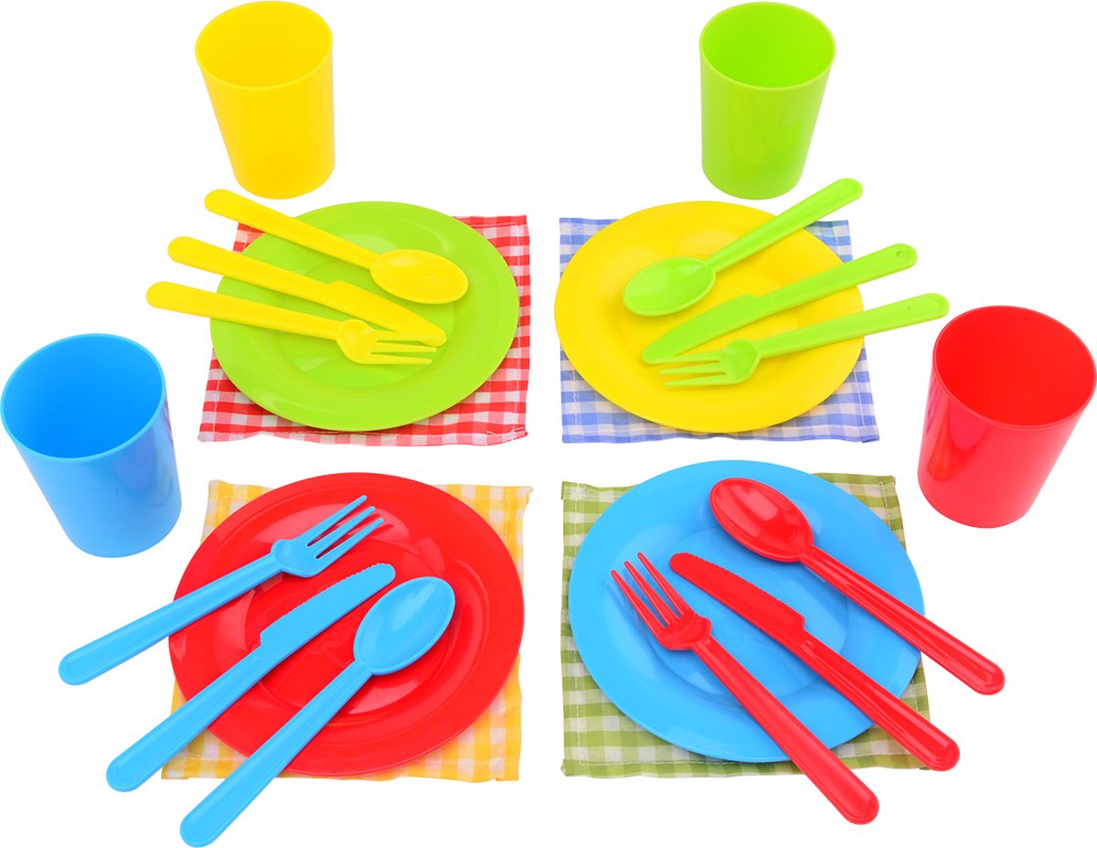 Ensemble de jouets de pique-nique Johntoy en plastique 24 pièces pour enfants.