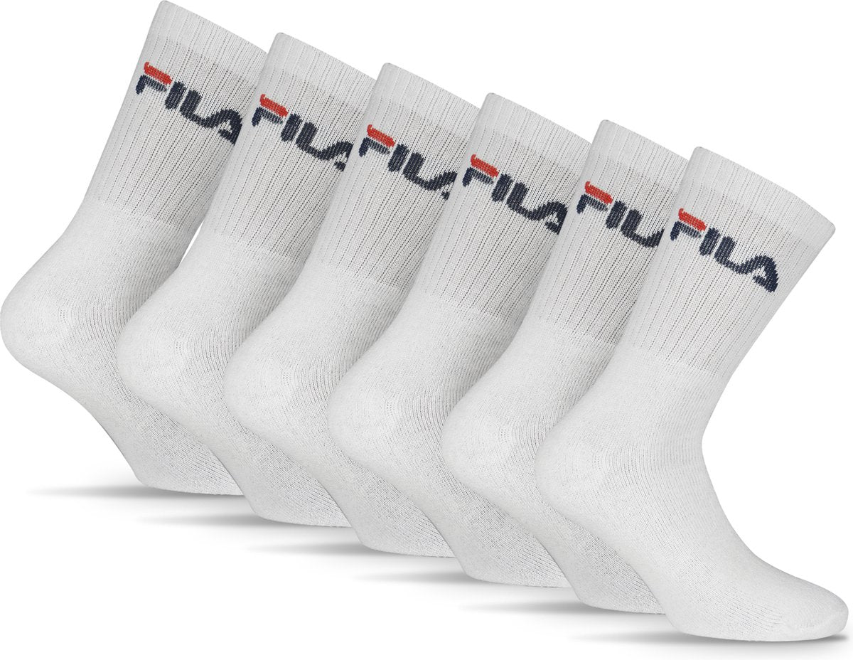 Fila - chaussettes de sport Crew - paquet de 6 - taille 39 42 - blanc