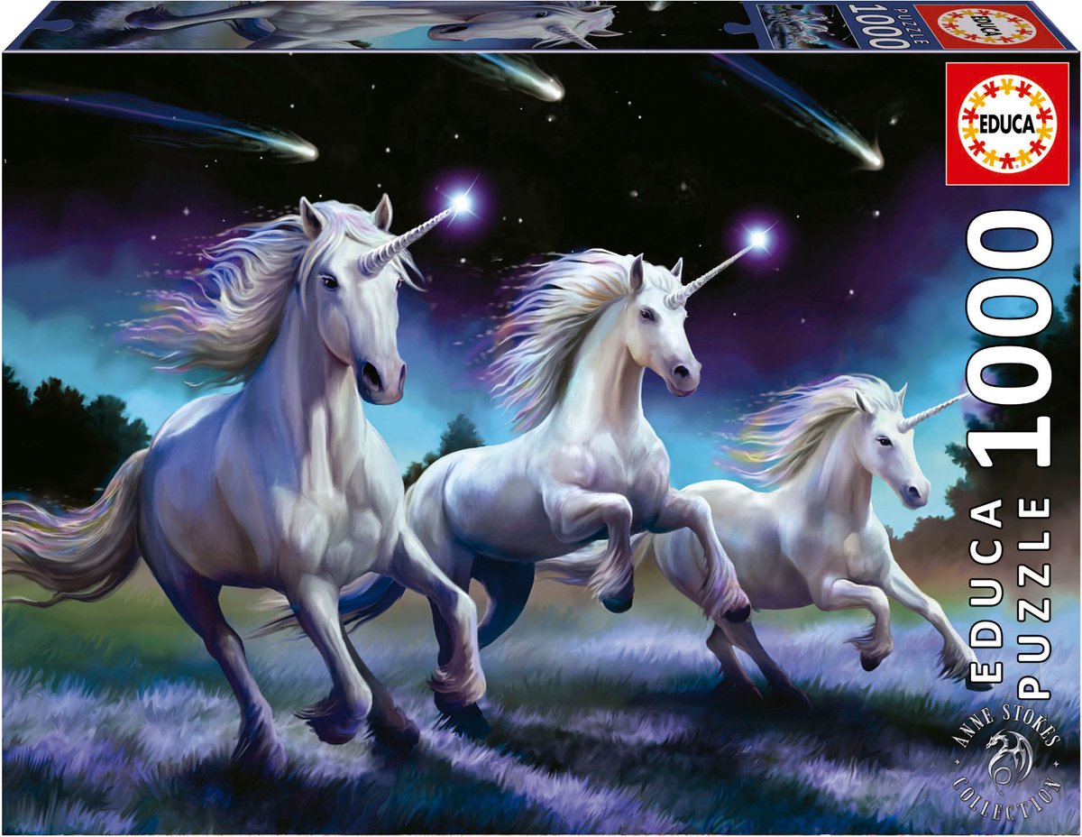 Puzzle Educa licornes (anne stokes) 1000 pièces