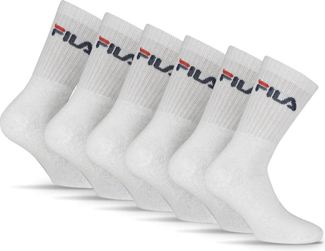 Chaussettes de sport Fila Tennis - taille 43 46 - paquet de 6 - blanc