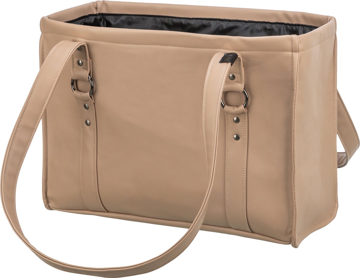 Trixie - sac pour chien style ville - cuir artificiel - cappuccino - 40x20x30 cm