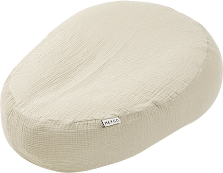 Housse Meyco baby uni relax pour coussin d'allaitement - hydrophile prélavée - sable doux