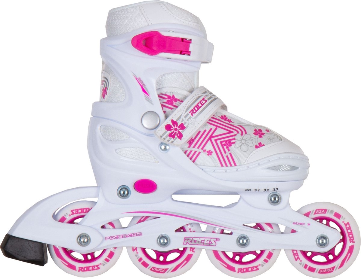 Roces Inline Skates Jokey 3.0 Softboat 82A White Pink Mt 38-41