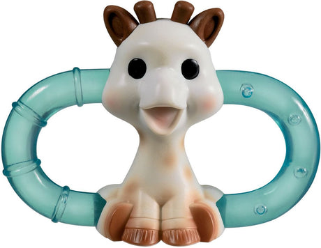 Sophie la girafe double anneau de dentition rafraîchissant - anneau de dentition rafraîchissant - jouet de dentition pour bébé - dans une boîte cadeau blanche