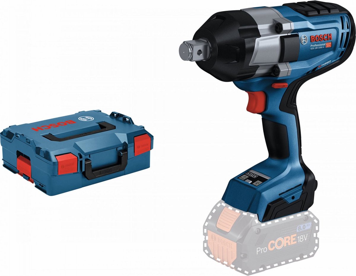 Visseuse à chocs Bosch professional gds 18v-1050 h - biturbo - 1700nm - 3 4 - sans batterie 18v ni chargeur - en étui