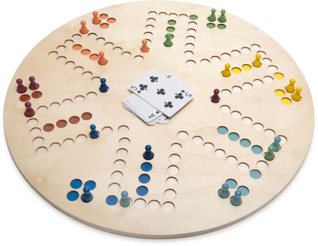 Bs toys jeu de société 3 en 1 - jeu de keezen, planche d'oie et ludo - jouets 6 ans - 2 à 6 joueurs - jeux de société pour enfants - cadeau pour enfants