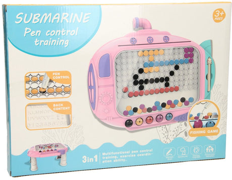 Jeu de boutons de couleur avec stylo magnétique rose