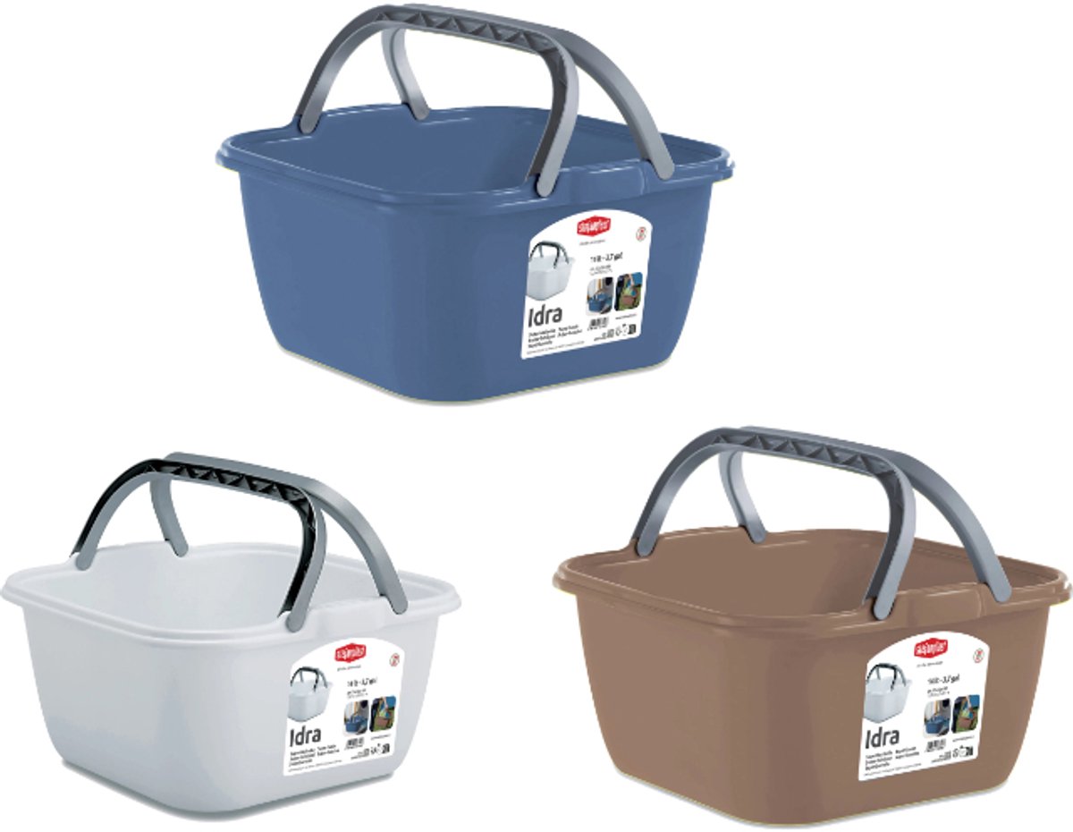 Stefanplast cuvette à vaisselle avec poignée 13l