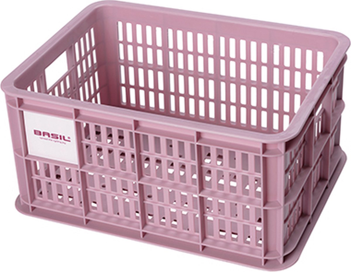Basil Fietskrat S - Small - 17,5 litres - rose