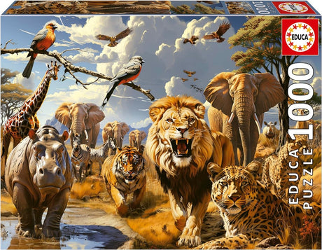 Educa - puzzle - 1000 pièces - animaux sauvages