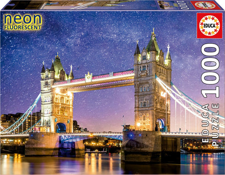 Educa - puzzle - 1000 pièces - tower bridge londres - néon