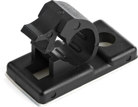 Startech .com 100 clips de gestion de câbles autocollants, 5,5 mm, noirs, gestion des câbles d'ordinateur de bureau réseau Ethernet, supports de câbles adhésifs, pince auto-adhésive, nylon, classement au feu ul 94v-2