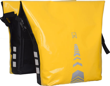 Sacoche de vélo double Willex - sportive - jaune - 34l