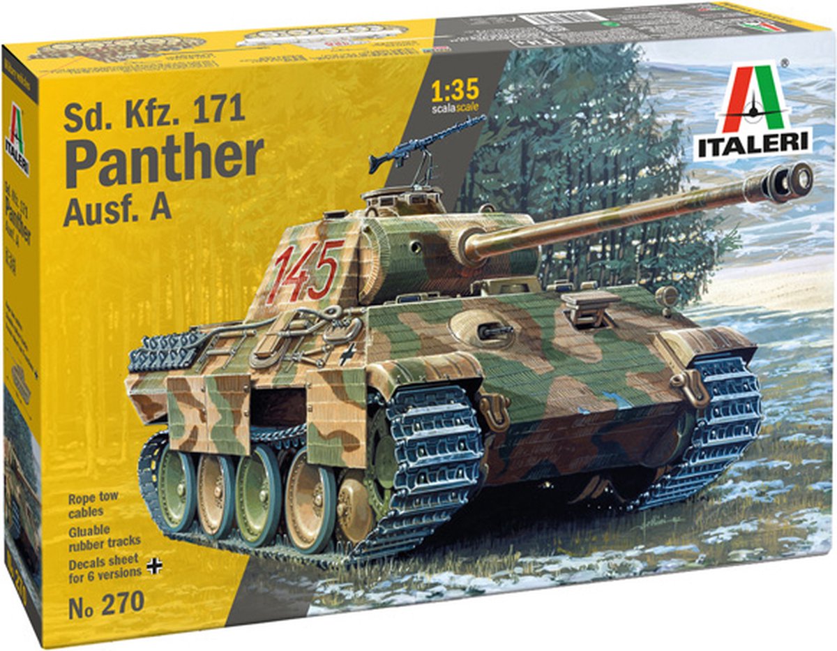 Maquette Italeri véhicules militaires - 0270 sd.kfz. 171 panthère ausf. un plastique - 1:35 - modélisme