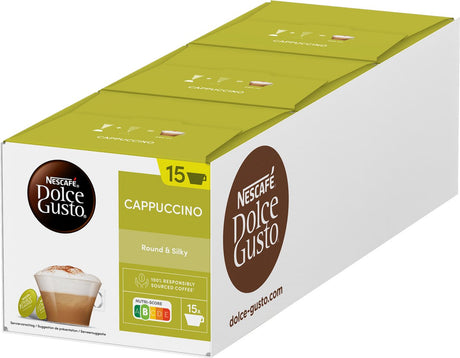 Nescafé dolce gusto capsules cappuccino - 90 tasses à café pour 45 tasses de café