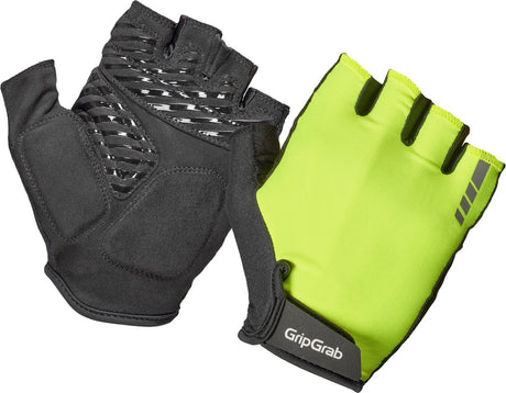 Gripgrab - proride rc max gants de cyclisme d'été à doigts courts avec rembourrage - jaune haute visibilité - homme - taille xs