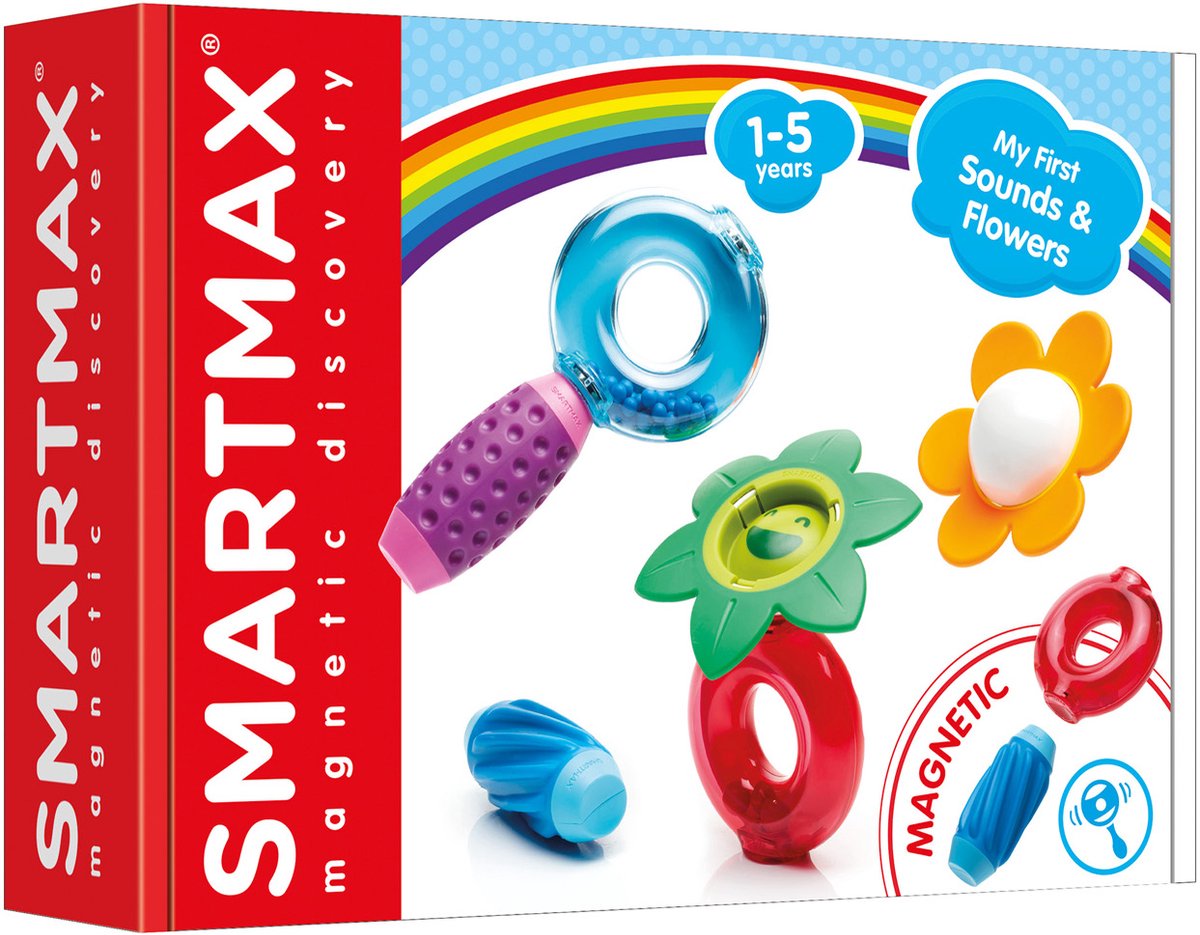 Smartmax mes premiers sons fleurs - sons de fleurs magnétiques - jeu de construction sensorielle pour les tout-petits - jouets éducatifs - à partir de 1 an