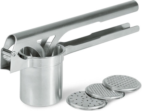 Presse à pommes de terre et spaetzle Gefu tri star® – comprenant 3 disques interchangeables – acier inoxydable