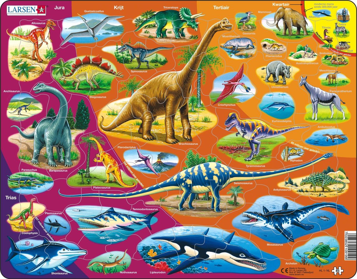 Selecta larsen puzzle animaux nature historique, 85 pcs.