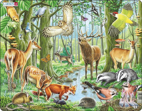 Selecta Larsen puzzle animaux - Forêts européennes, 40 pcs.