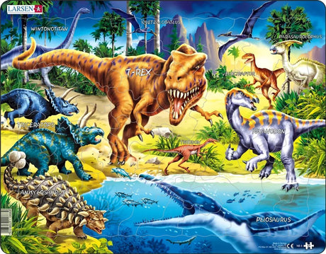 Selecta Larsen puzzle animaux - dinosaures du Crétacé, 57 pcs.