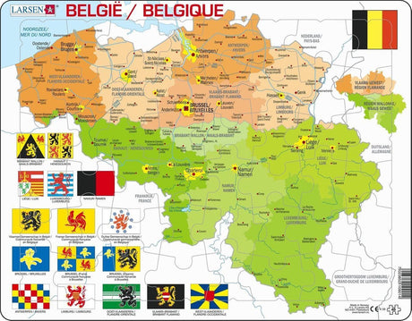 Selecta Larsen puzzle carte Belgique, 48 pcs.