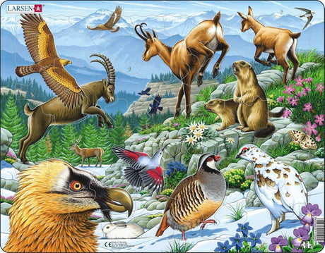 Selecta larsen puzzle animaux - Alpes, 55 pcs.