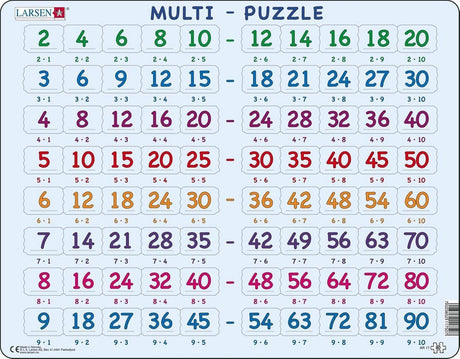 Selecta Larsen puzzle apprendre à calculer - tableaux, 80 pcs.