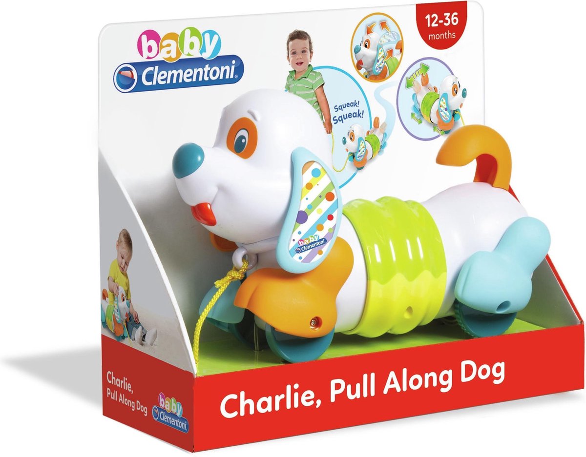 Clementoni figurine à tirer chien 26 cm