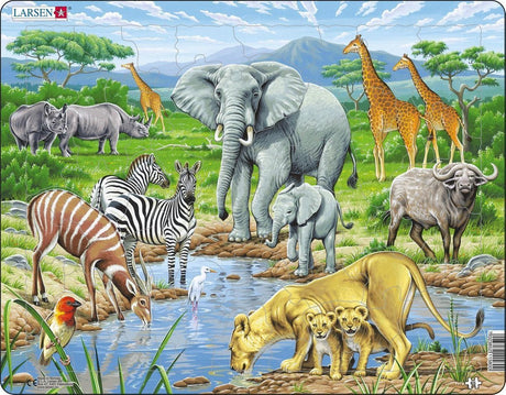 Selecta Larsen puzzle animaux - Savane africaine, 65 pcs.