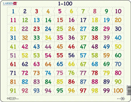 Puzzle Selecta Larsen pour apprendre à calculer les nombres 1-100, 100 pcs.