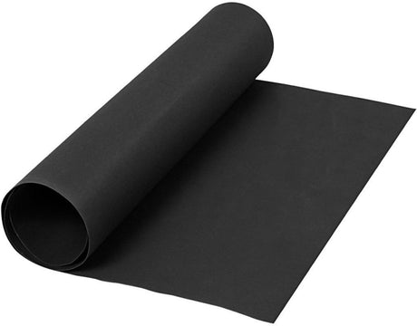 Papier simili cuir Creativ company, l: 50 cm, uni, 350 gr, noir, 1 m 1 rouleau