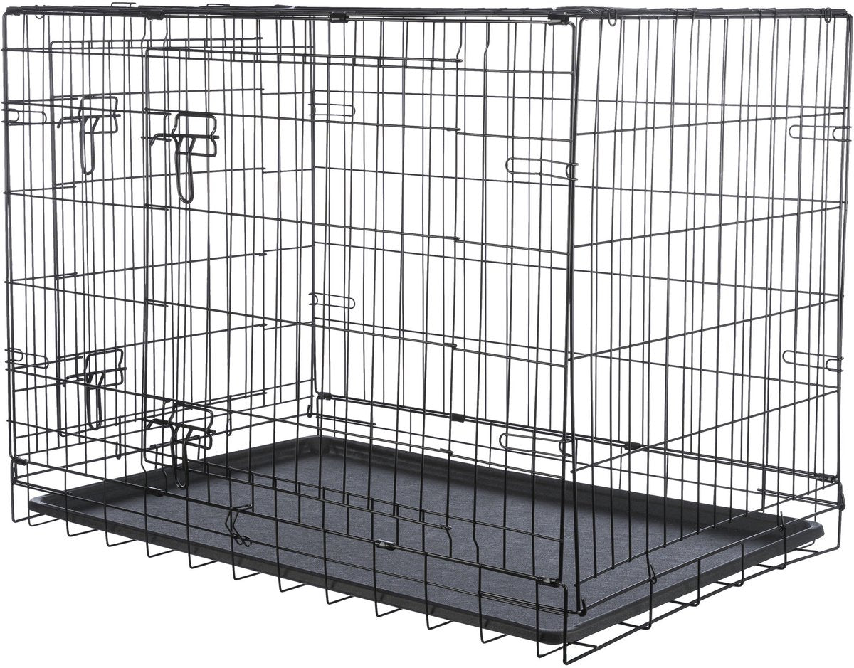 Niche pour chien Trixie - pliable, noire - 93x62x69 cm, avec serrures de sécurité, tiroir coulissant en plastique