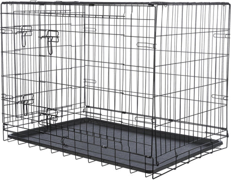 Niche pour chien Trixie - pliable, noire - 93x62x69 cm, avec serrures de sécurité, tiroir coulissant en plastique