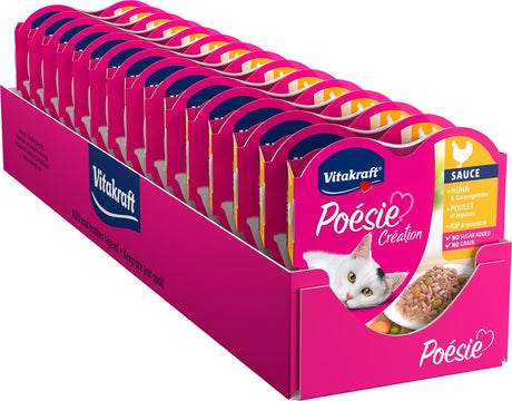 Vitakraft poésie® création poulet et légumes - nourriture humide - 15x85 grammes
