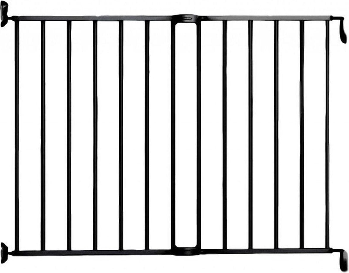 Barrière d'escalier extensible Noma en métal noir | barrière de sécurité | portail à vis | porte pour chien