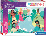 Clementoni maxi puzzle princesse disney, 104 pièces.