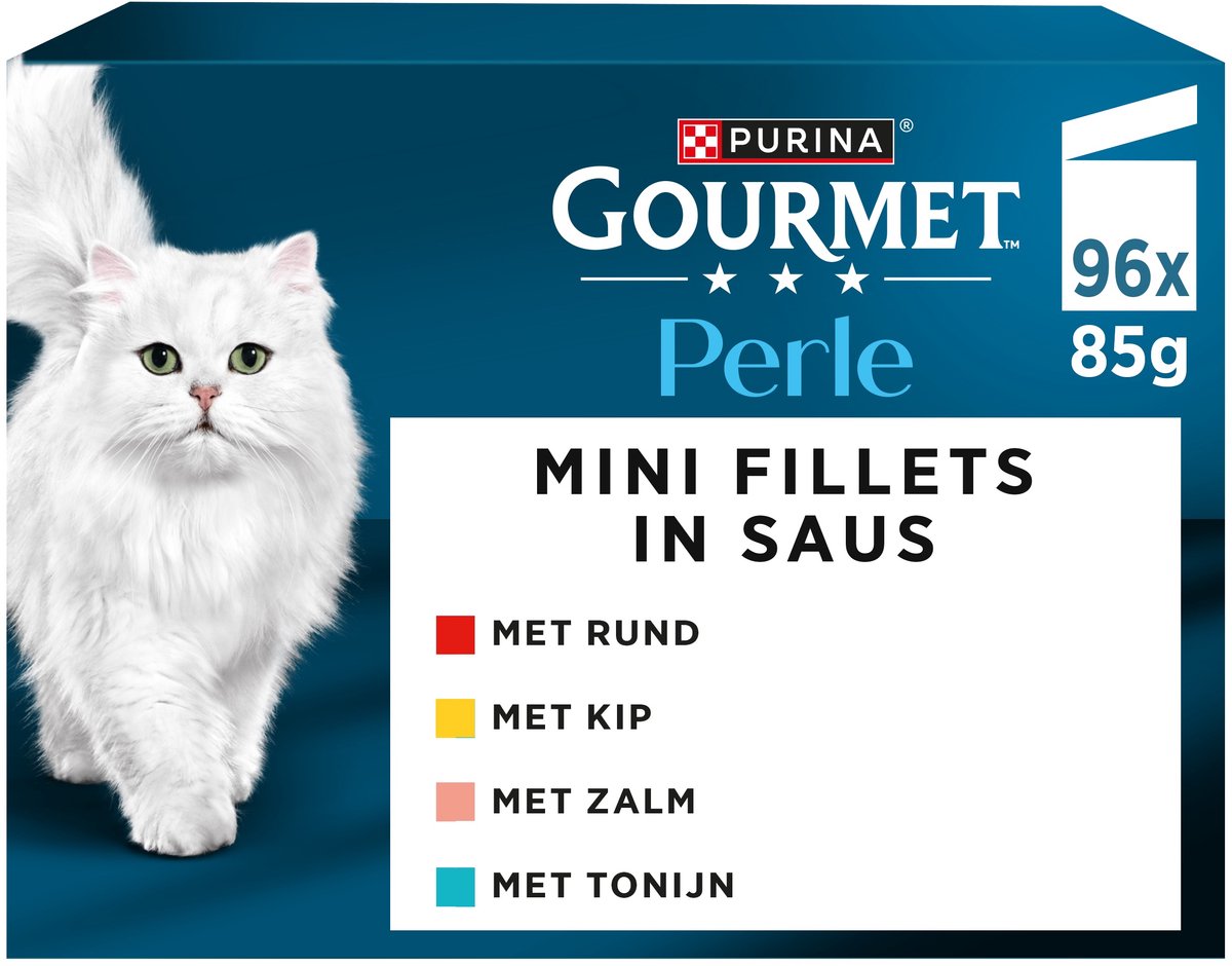Gourmet perle mix - nourriture humide pour chats - terre et mer - 96 x 85 g