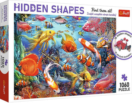 Trefl série de formes cachées - puzzle - 1060 pièces - vie marine sous-plat