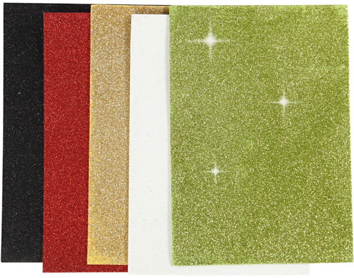 Feuilles de mousse Creativ company, a5, feuille 148x210 mm, épaisseur 2 mm, 5 feuilles 1 boîte