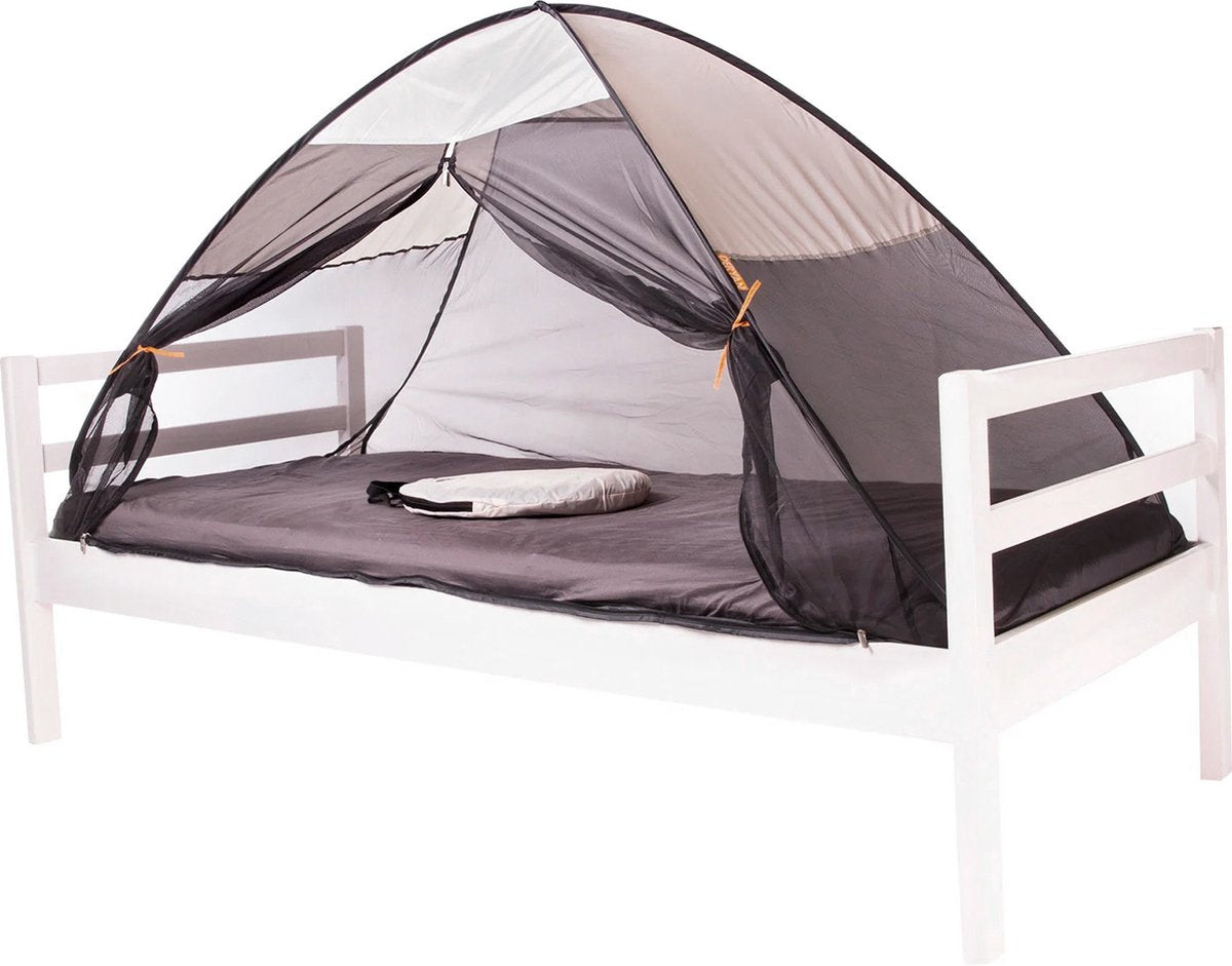 Deryan Moustiquaire pop up pour tente de lit - 200 x 90 cm - Moustiquaire de la plus haute qualité - Moustiquaire maille 1 mm - Crème