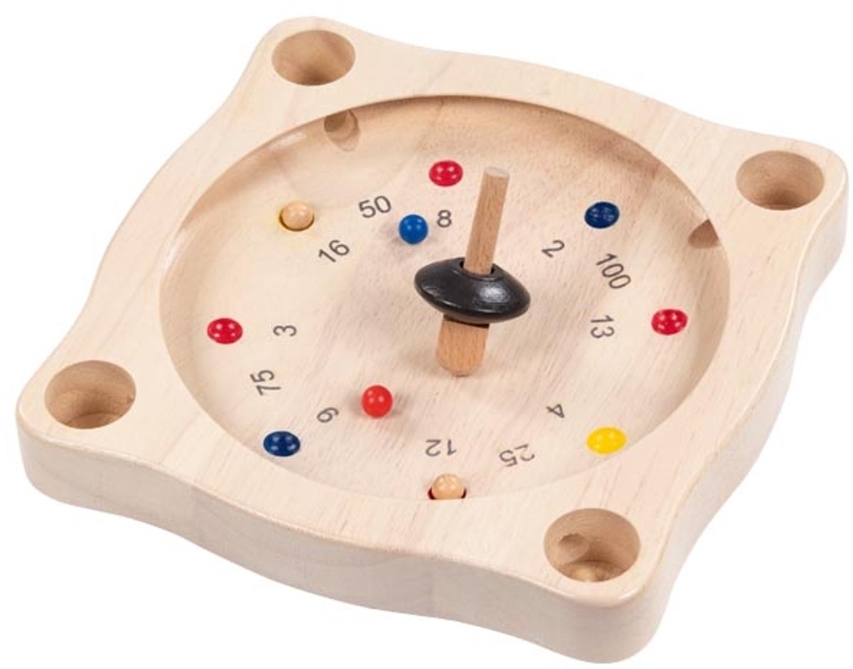 Carré de roulette Goki 22x22cm, bois d'hévéa, 6+
