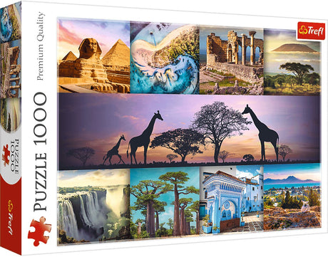 Trefl puzzle Afrique - 1000 pièces - collage de puzzle.