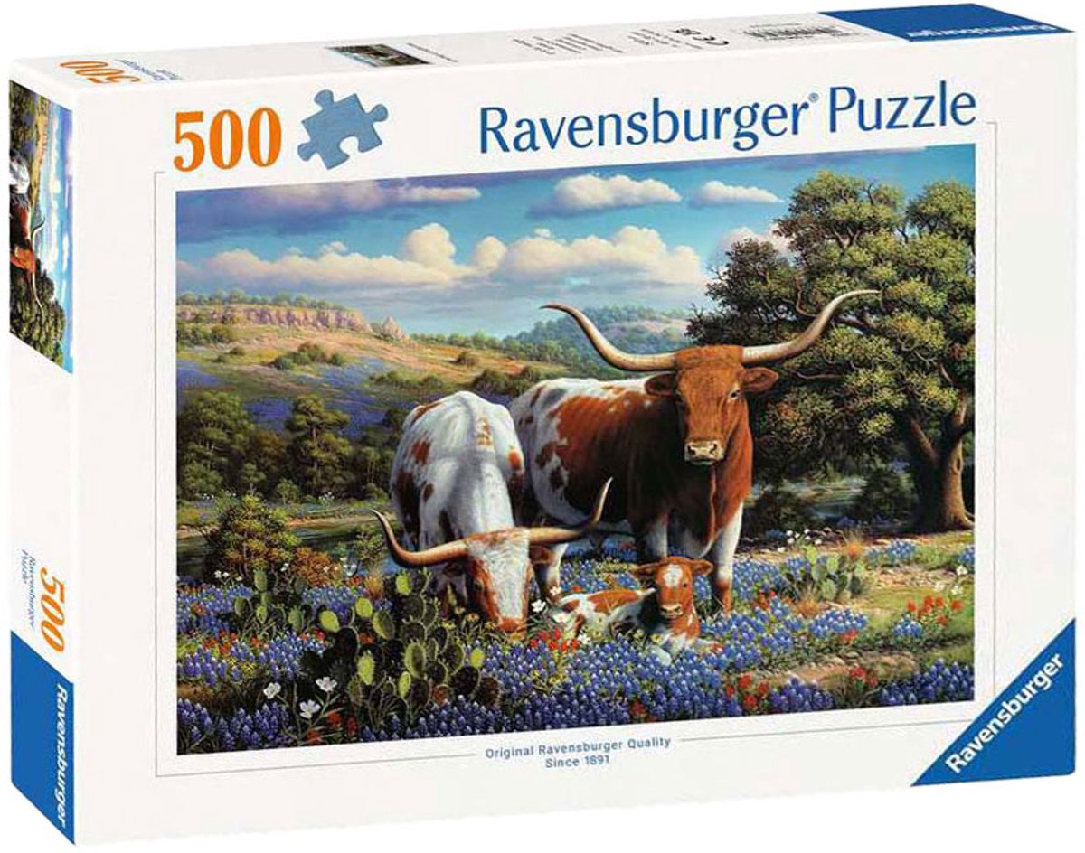Ravensburger puzzle aimant les longhorns, 500 pcs.